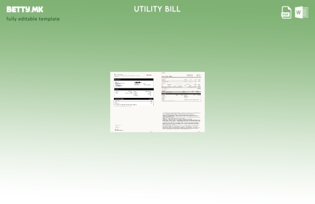 модерен стил India airtel за комунални сметки со зборови, шаблон за верзија 1